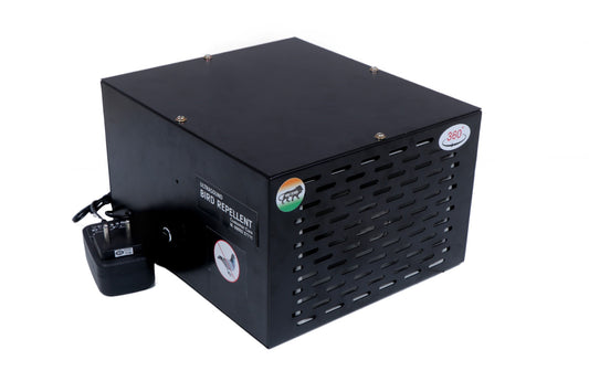 Bird Repellent Machine, Chemical-Free Bird Scarer, 10000 SQ FT Coverage, Effective for Pigeons, Sparrows, Crows, Ideal for Balcony, Warehouse, Factory, Roof Areas