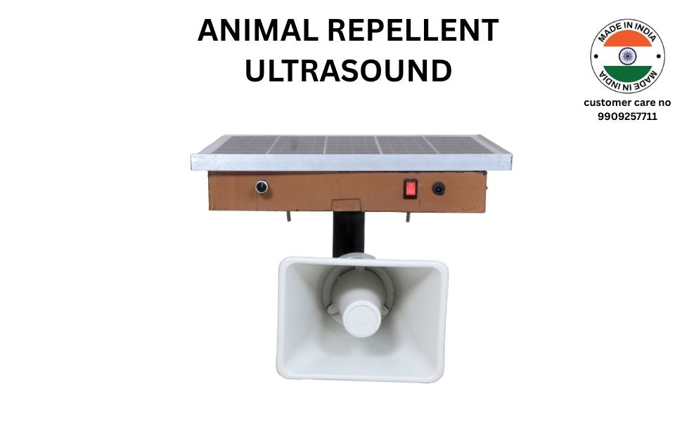Solar Powere Animal Repellent for Farm House – Ultrasound Outdoor Device for Monkey, Dog & Wild Animal Control