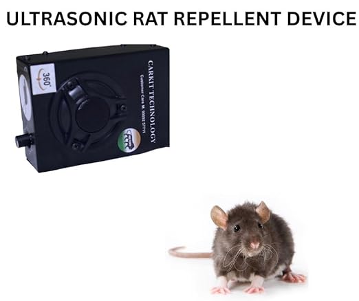 Ultrasound Rat Repellent for Home Office Car Kitchen 1000 Sq Ft Area Coverage Plug and Play Electronic Rodent Repeller Pet and Child Safe Chemical Free Indoor Mouse Repellent Made in India