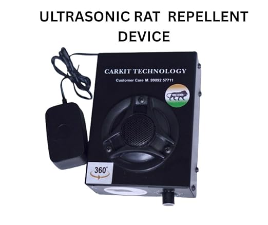 Ultrasound Rat Repellent for Home Office Car Kitchen 1000 Sq Ft Area Coverage Plug and Play Electronic Rodent Repeller Pet and Child Safe Chemical Free Indoor Mouse Repellent Made in India