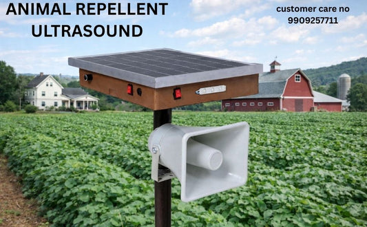 Solar Powere Animal Repellent for Farm House – Ultrasound Outdoor Device for Monkey, Dog & Wild Animal Control