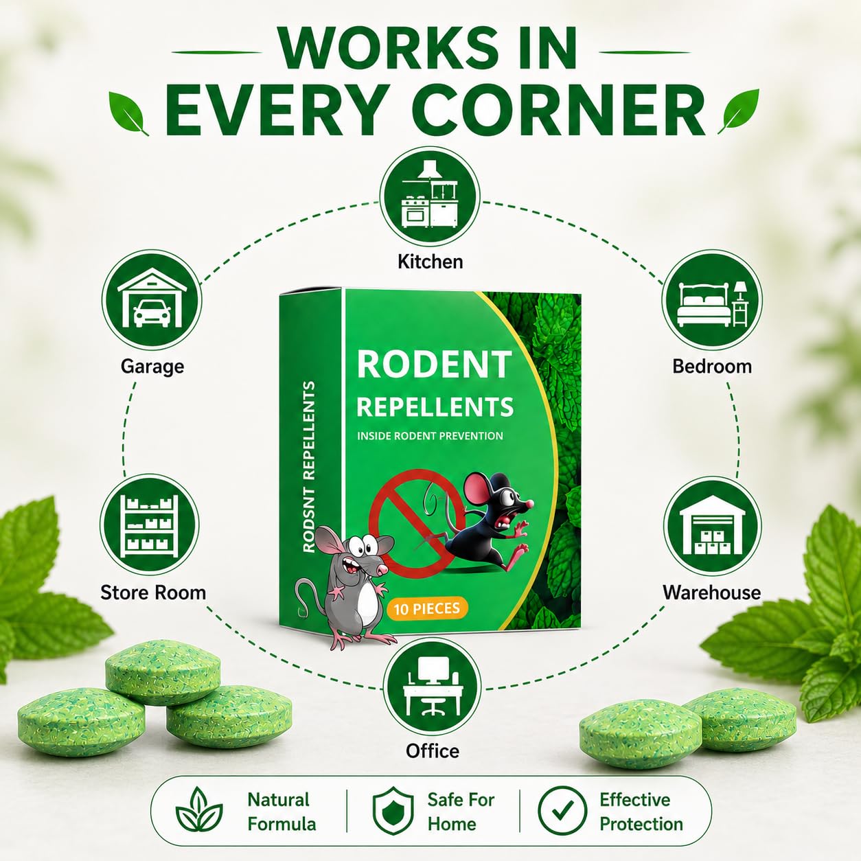 o Garden Natural Rat Repellent Balls for Car & Home Pack of 10 | Rodent Repellent for Car Engine, Wiring & Interiors | Mice & Rat Control for Home, Garage, Garden & Outdoor Areas